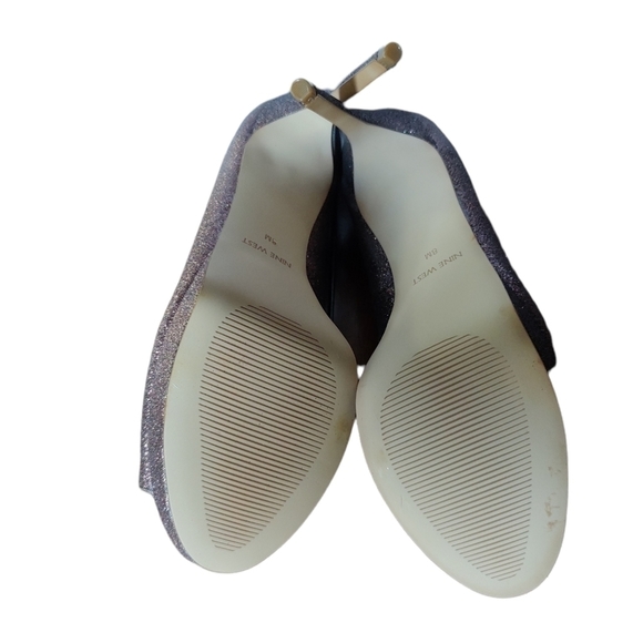 Nine West Peep Toe Stiletto Heels with Glitter finish sz.8 - Picture 5 of 5